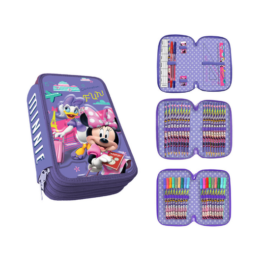Astuccio 3 zip Minnie