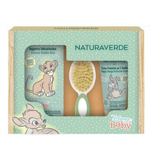 Cofanetto Bagnetto Delicatissimo Baby Leoncino con Spazzola e Crema Cambio