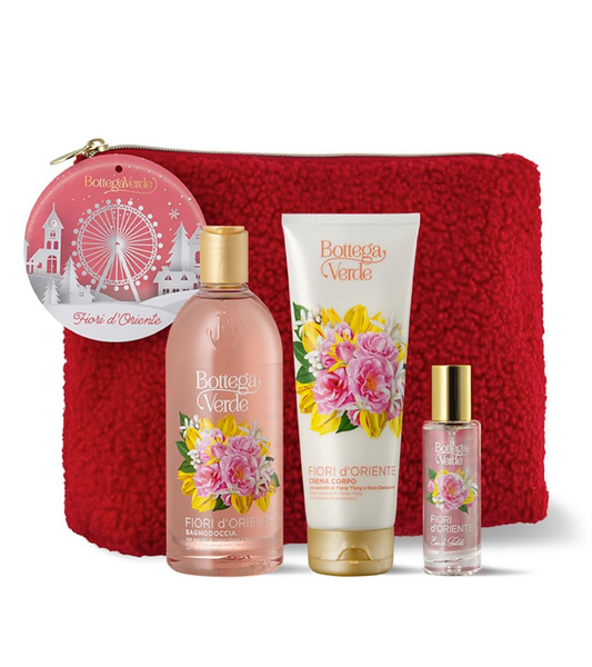 Bottega Verde Fiori d'Oriente Set: EDT, Bagnodoccia, Crema, Pochette