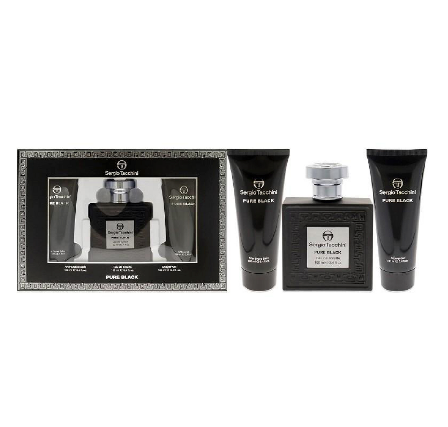 Confezione Pure Black + Balsamo Dopobarba + Shower Gel