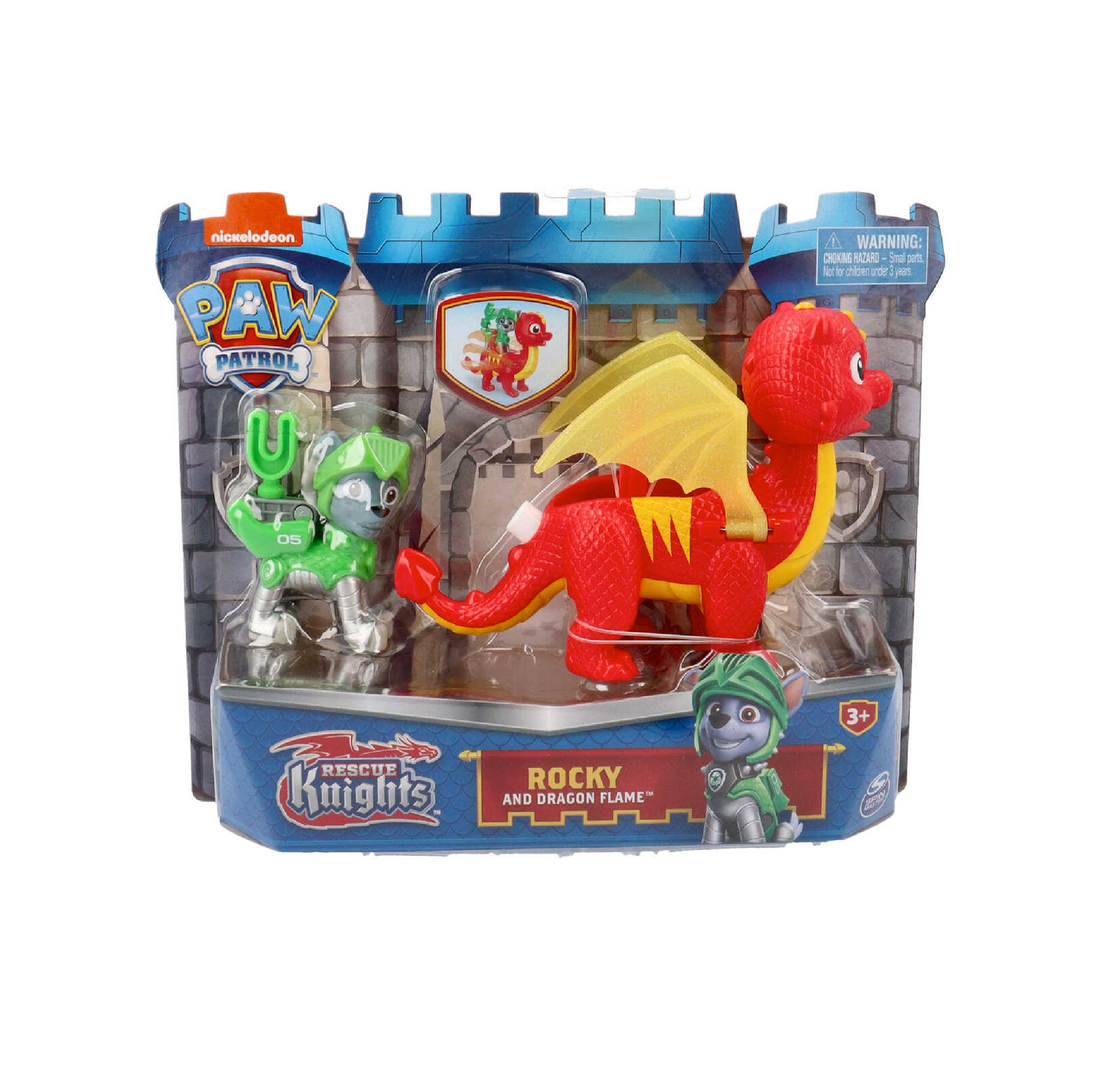 Paw Patrol Rocky and Dragon Cuccioli Rescue Knights