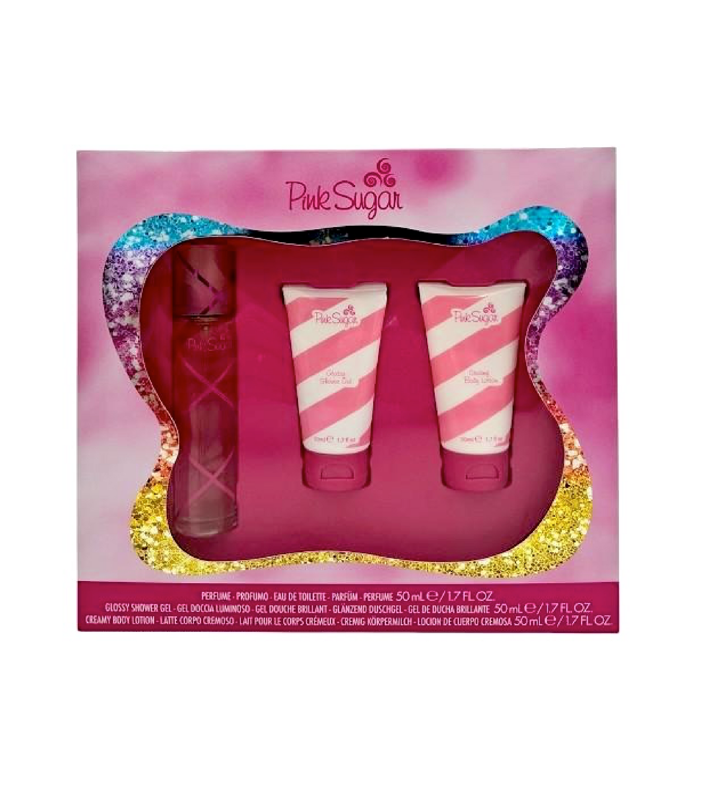 Aquolina Pink Sugar – Confezione Regalo EDT + Body Lotion  + Shower Gel