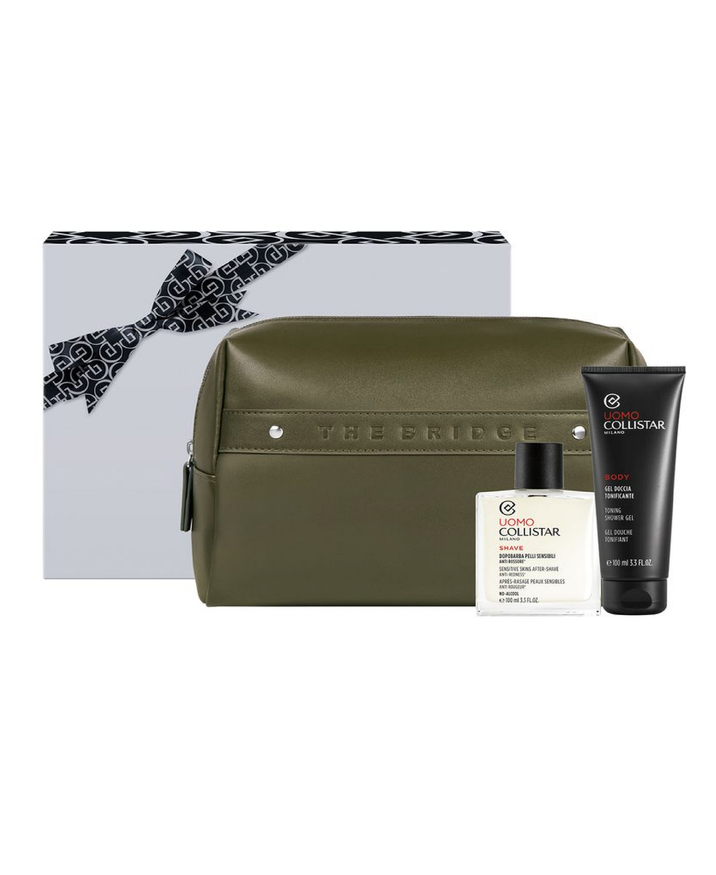 Beauty Case Uomo con After Shave 100ml + Shower Gel 100ml Pelli Sensibili
