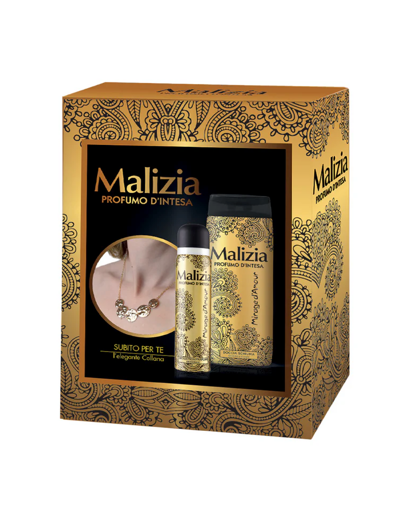 Profumo d’Intesa Mirage Cofanetto – Shower Gel 300ml + Deo 100ml + Collana