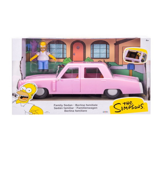 The Simpsons Berlina Familiare con Homer – Veicolo da Collezione + Action Figure