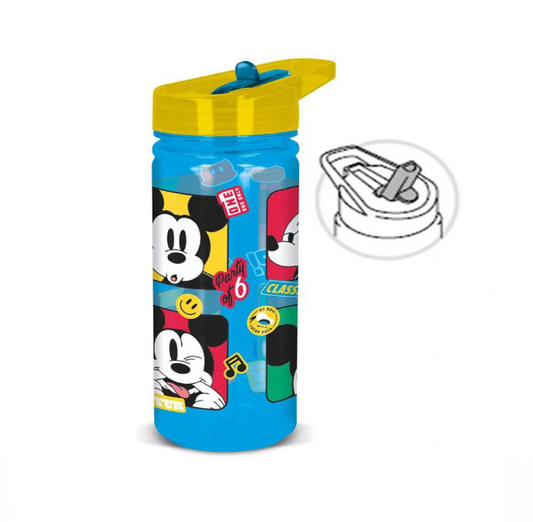 Borraccia Mickey Mouse 500ml con Cannuccia