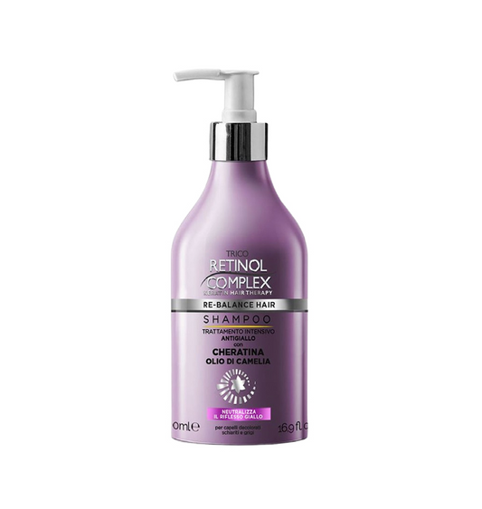 Shampoo Antigiallo con Cheratina e Olio di Camelia