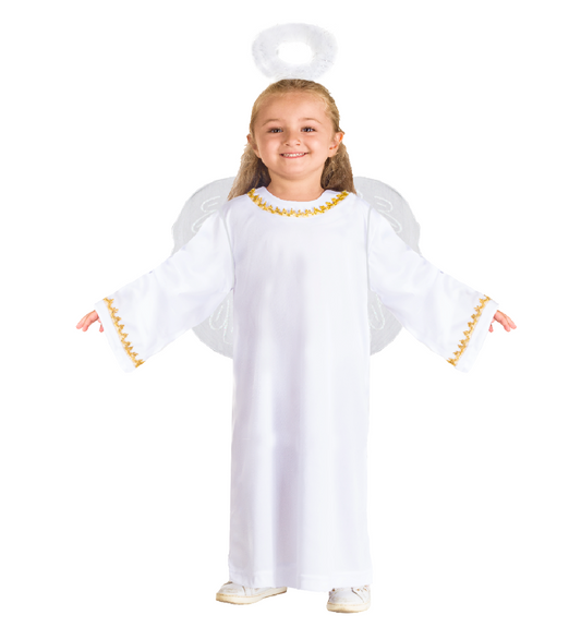 Costume Angelo Oro Tg 2/3 anni a 11/12 anni