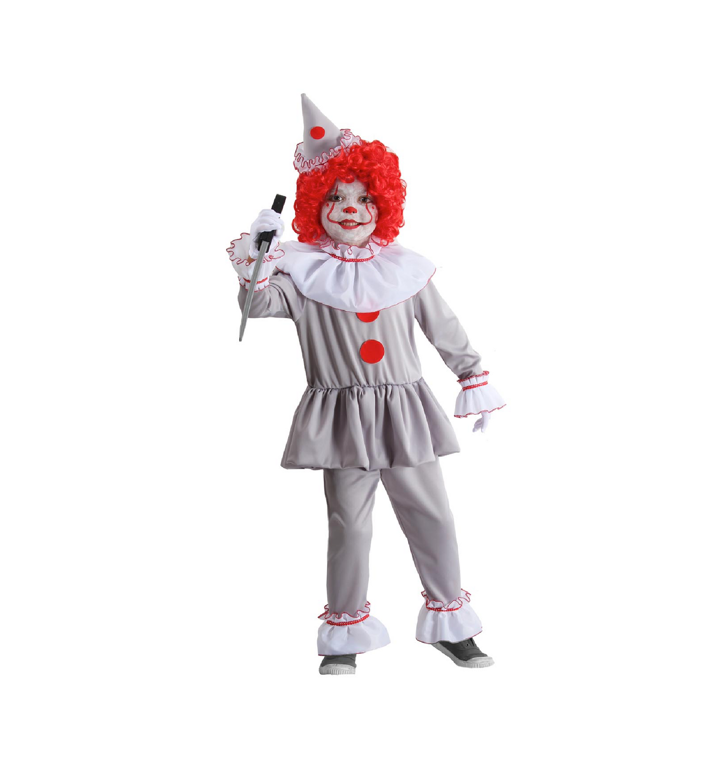 Costume Pagliaccio Horror Tg 3-4 a 11-12 anni