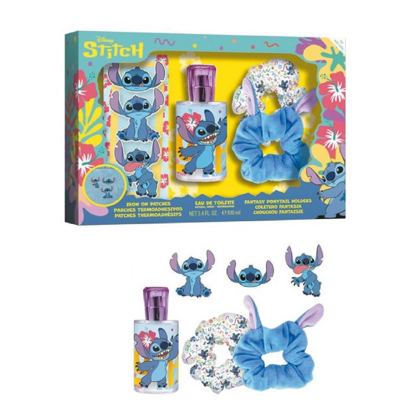 Confezione Stitch Profumo, Stickers e Elastici