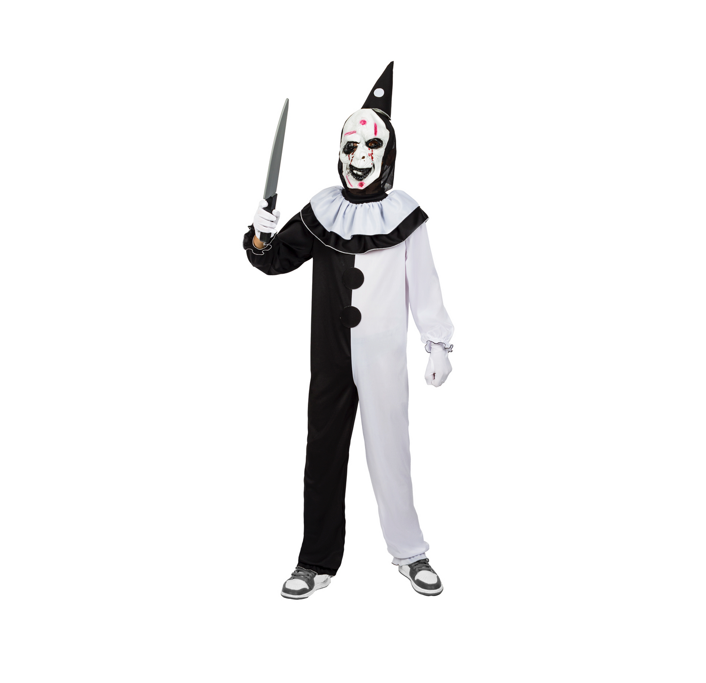 Costume Evil Clown Tg 5/6 a 11/12 anni