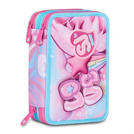 Astucci 3 Zip Sj Plushy Rabbit Girl