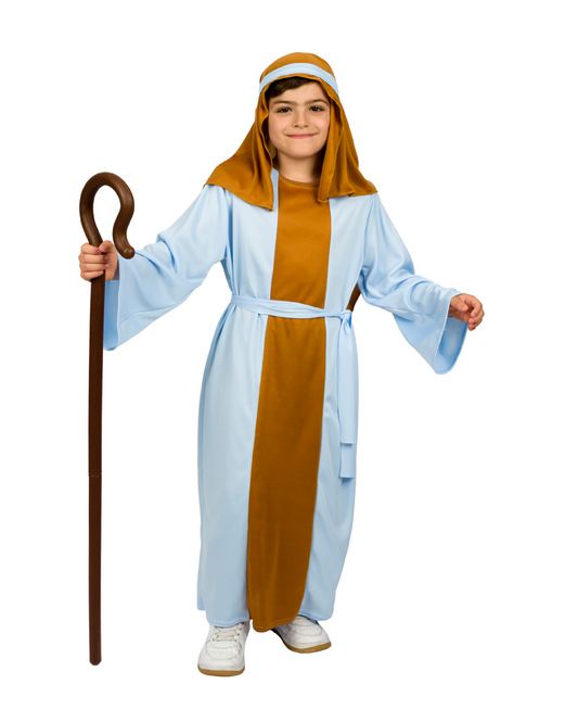 Costume Pastore Celeste Bambino Tg 3/4anni a 11/12anni
