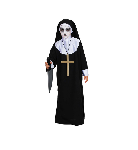 Costume Suora Horror Tg 3/4 a 11/12 anni