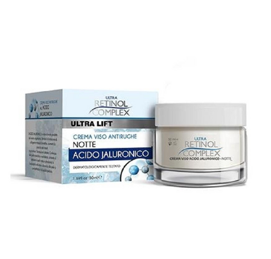 Ultra Lift Crema Viso Antirughe Notte Acido Ialuronico