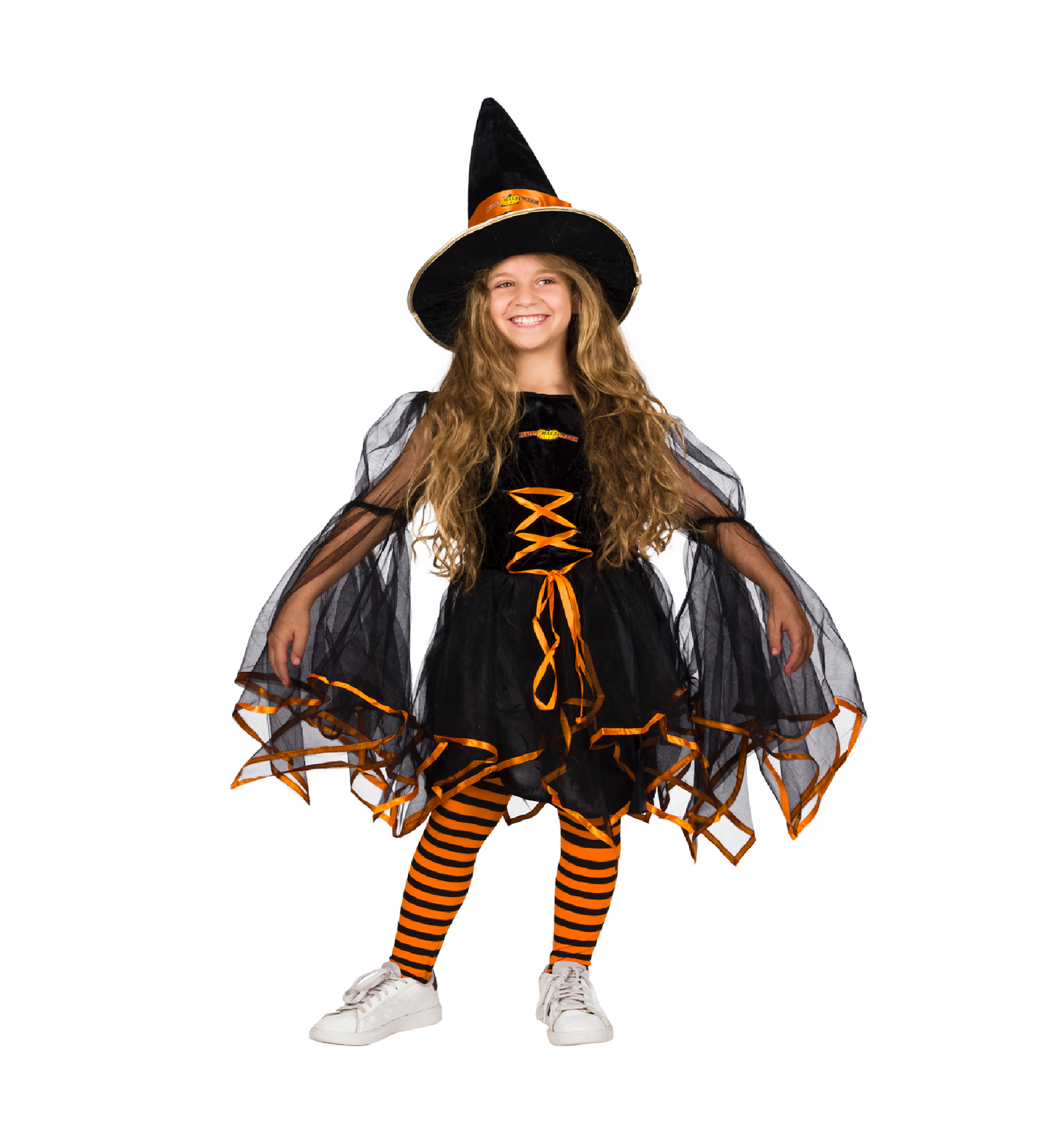 Costume Strega di Halloween Tg 3-4 a 11-12anni