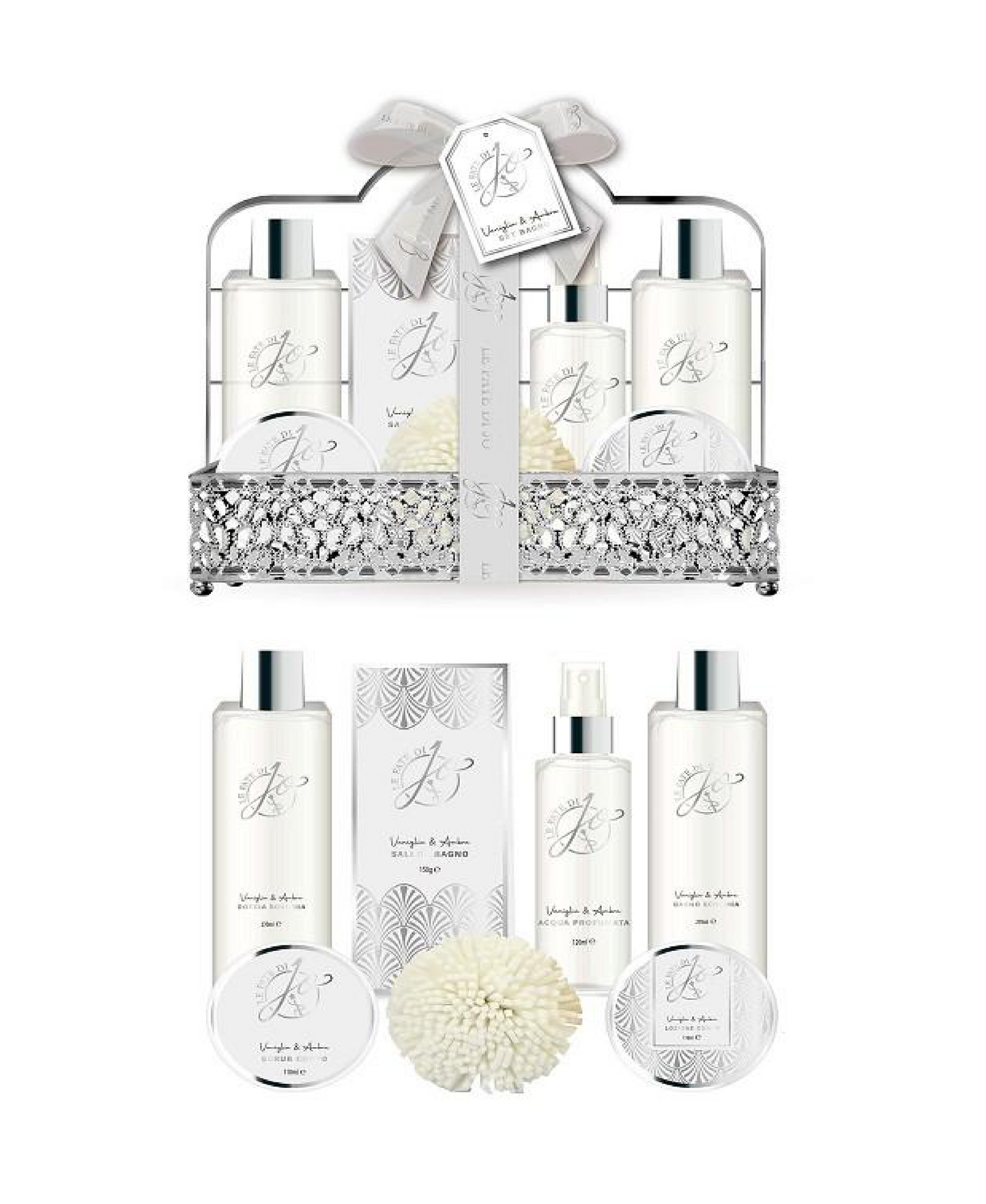 Cofanetto Vaniglia Ambra – Cofanetto regalo con shower gel, scrub, crema corpo e acqua profumata