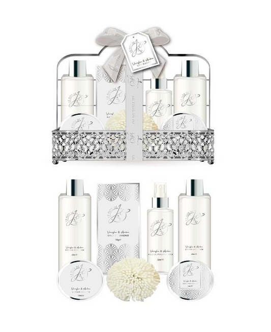 Cofanetto Vaniglia Ambra – Cofanetto regalo con shower gel, scrub, crema corpo e acqua profumata