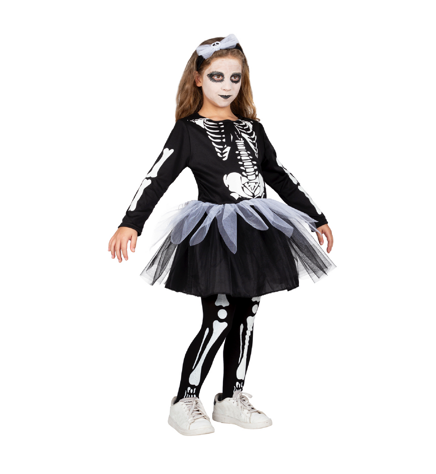 Costume Scheletrina Bambina Tg 3/4anni a 11/12anni