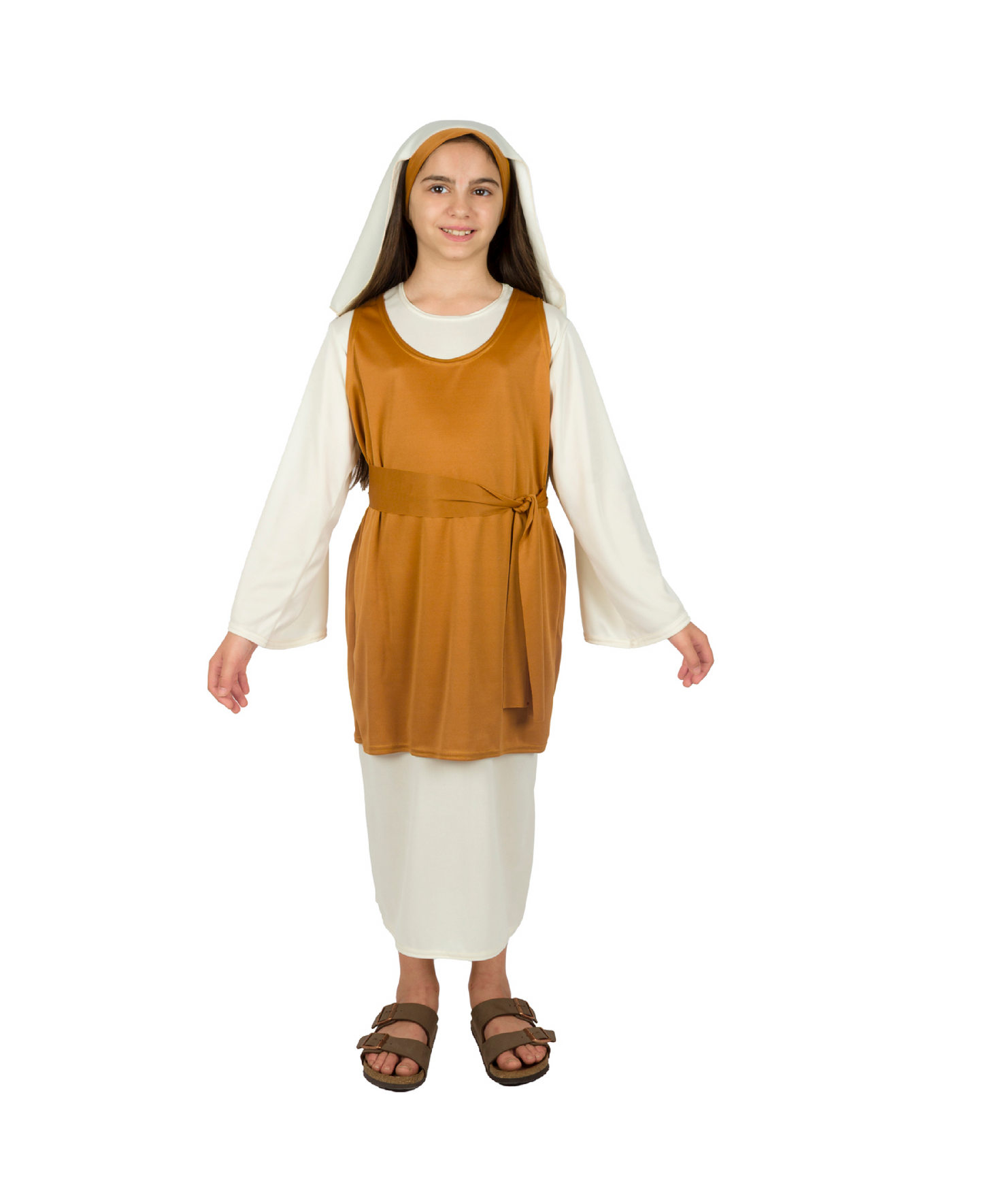 Costume Pastorella del Presepe Terra di Siena Bambina Tg 3/4 anni a 11/12anni