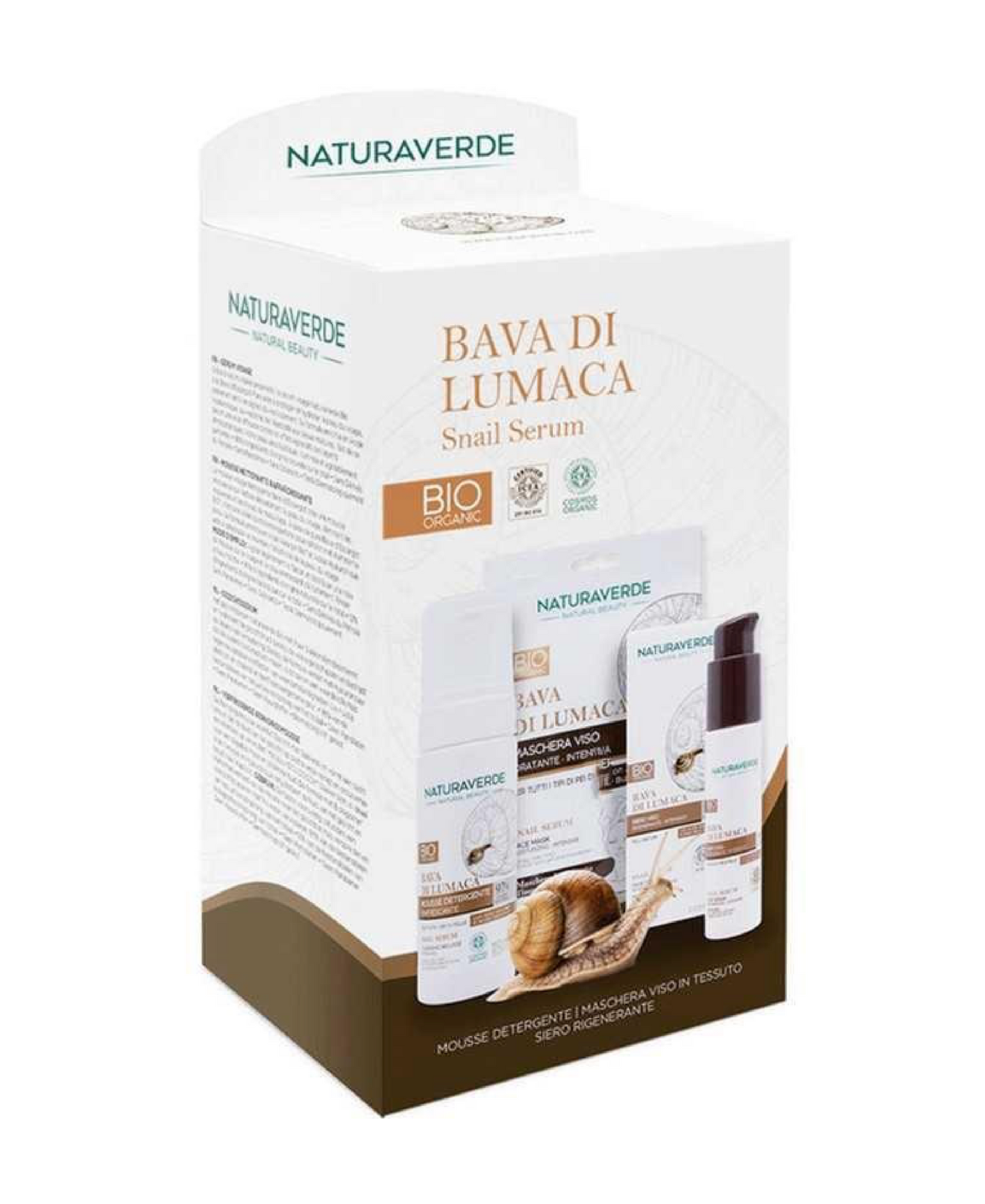 Cofanetto Bio Bava di Lumaca – Siero 60ml + Mousse + Maschera