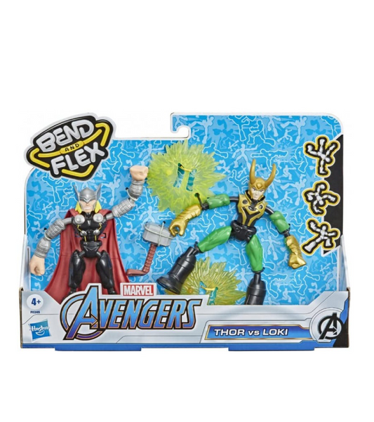 Avengers Bend & Flex Thor vs Loki ‑ Set figure pieghevoli Marvel