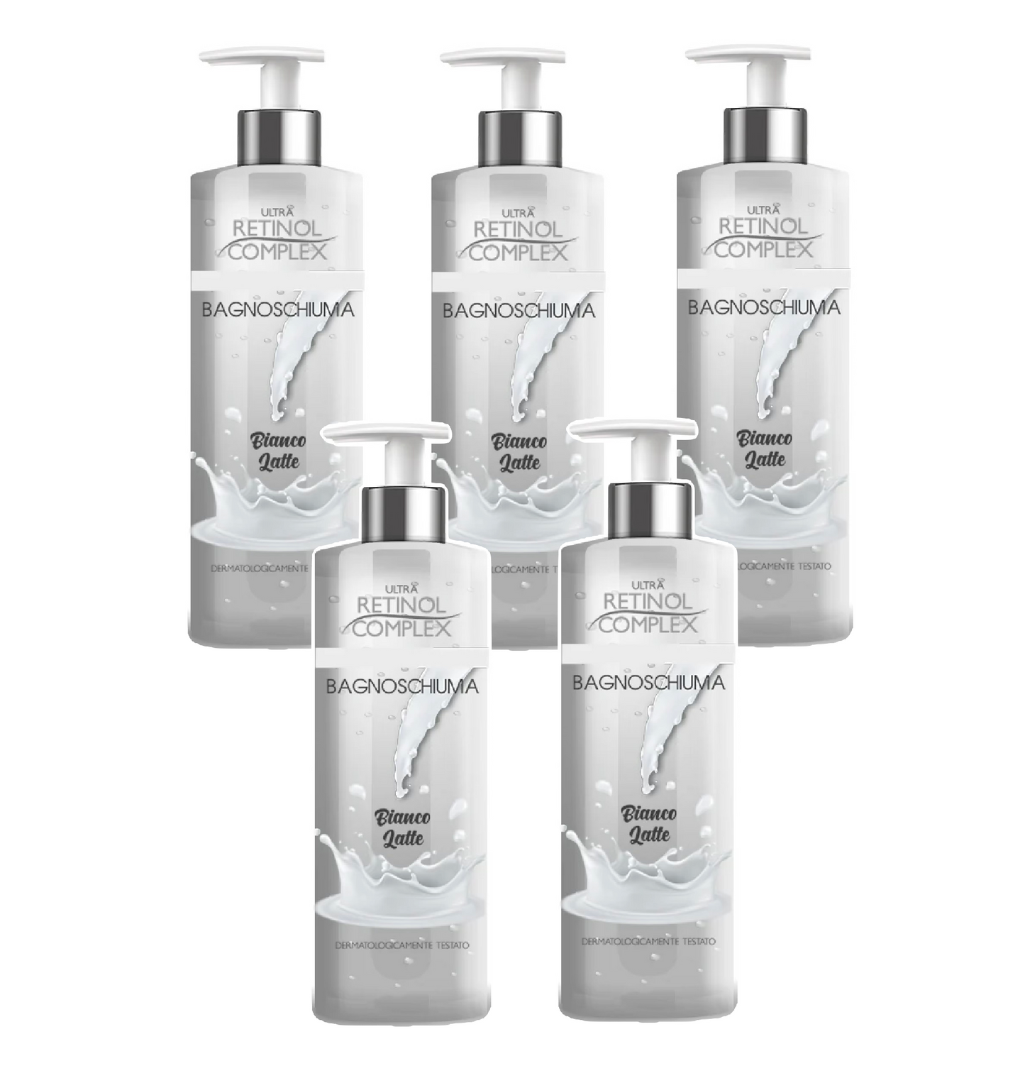 Bagnoschiuma Bianco Latte 5pezzi