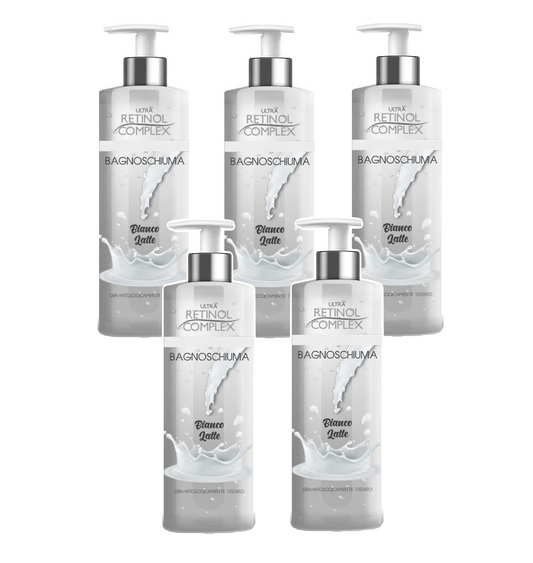 Bagnoschiuma Bianco Latte 5pezzi