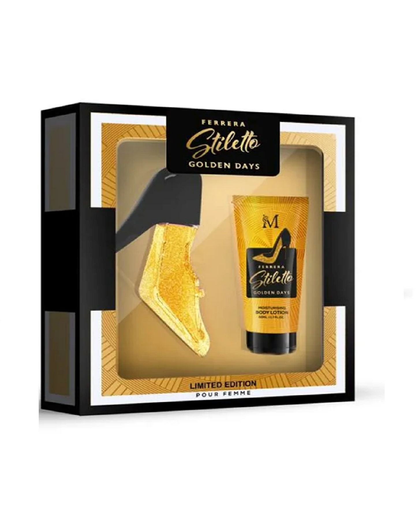 Cofanetto Ferrara Stiletto Golden Days EDP + Body Lotion