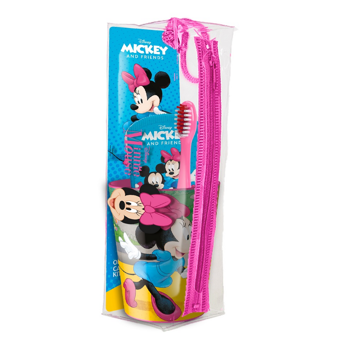 Pochette Spazzolino Dentifricio e Bicchiere Minnie