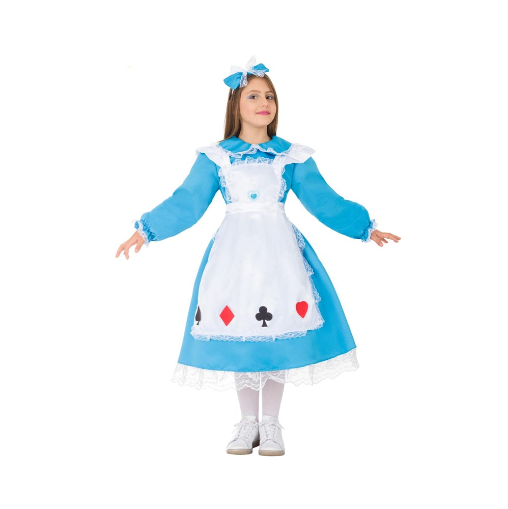 Costume Alice nel paese delle meraviglie Bambina Tg 5-6anni a 10-11anni