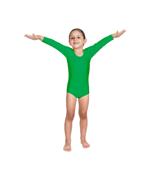 Body Danza Lycra Manica Lunga Verde