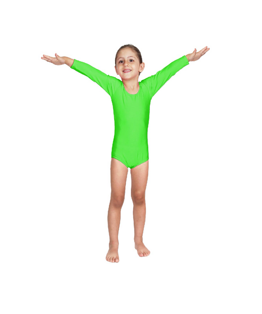 Body Danza Lycra Manica Lunga Verde