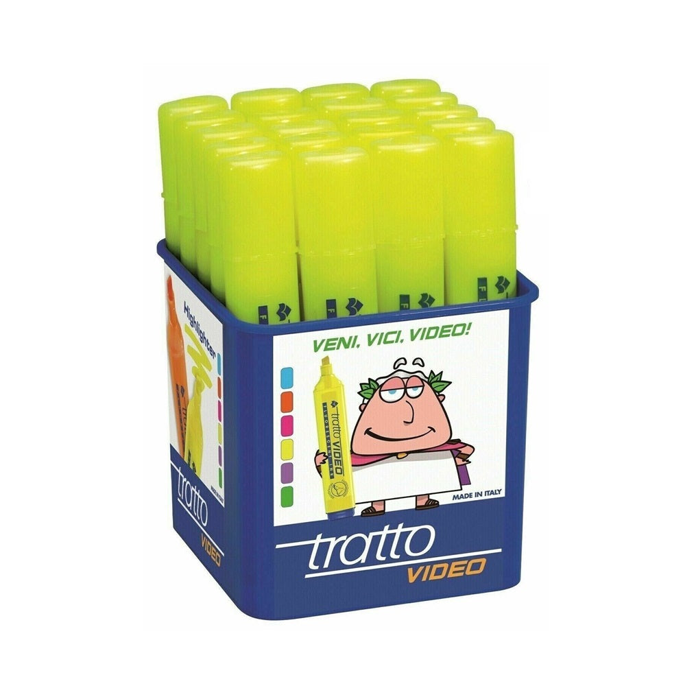 Evidenziatore Giallo Fluo Barattolo 20pz