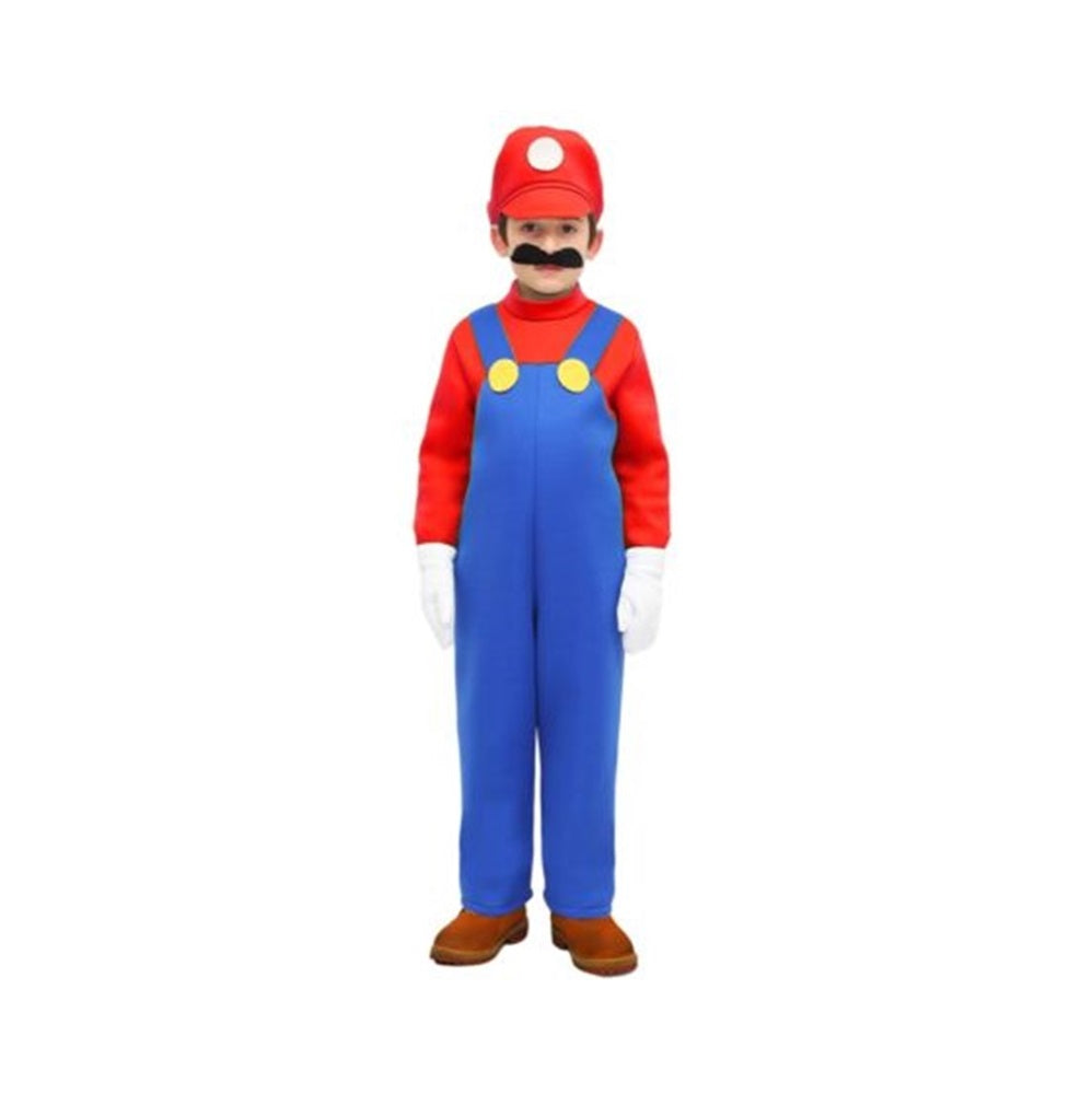 Costume Mario Bros Bambino Tg 5-6anni a 10/11 anni