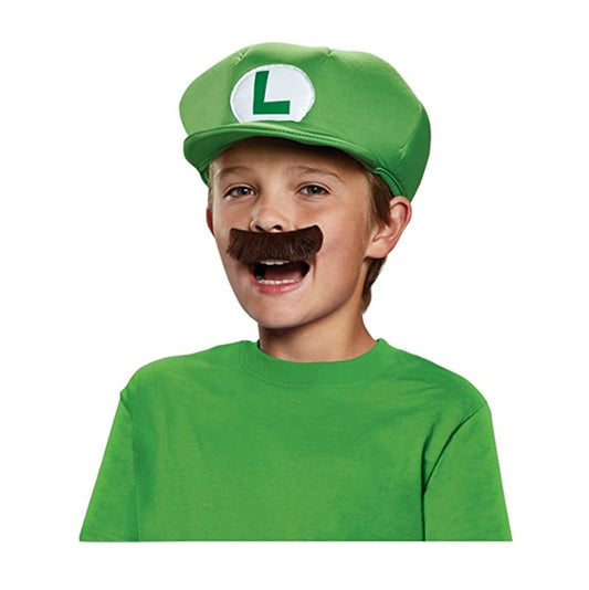 Cappello e Baffi Luigi Mario Bros