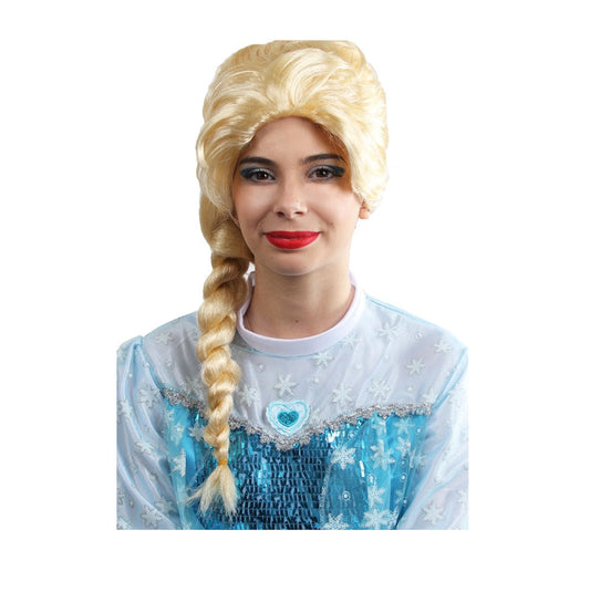 Parrucca con treccia bionda