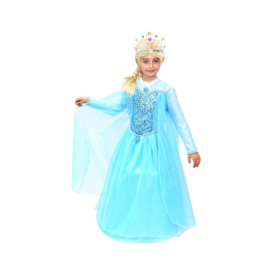 Costume Principessa della Neve Tg 5-6anni a 10-11anni