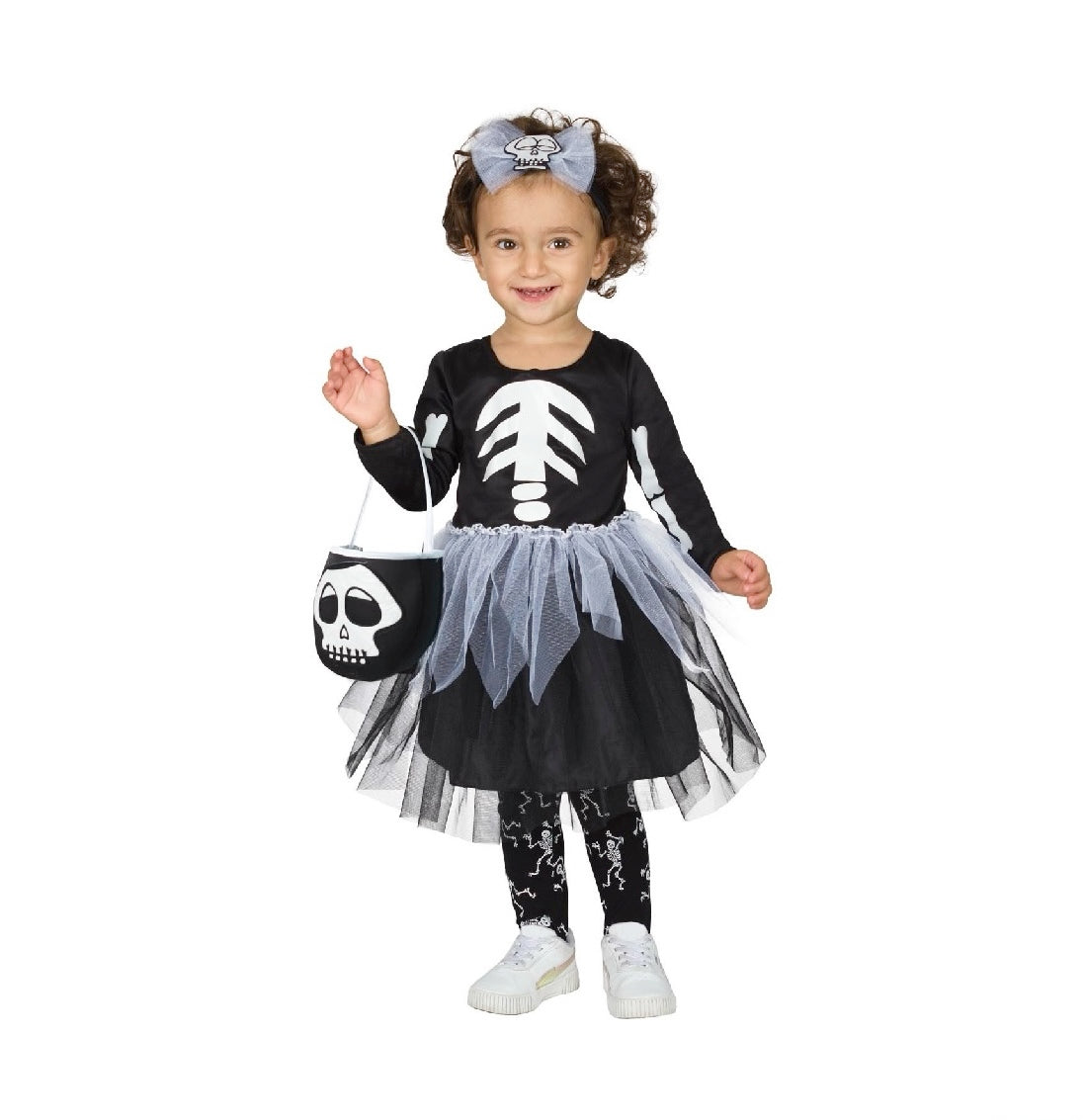 Costume Scheletro Bambina Tg 13/18mesi a 25/36mesi