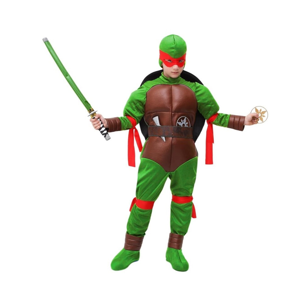 Costume Tartaruga ninja con Muscoli 5-6 anni a 10/11 anni