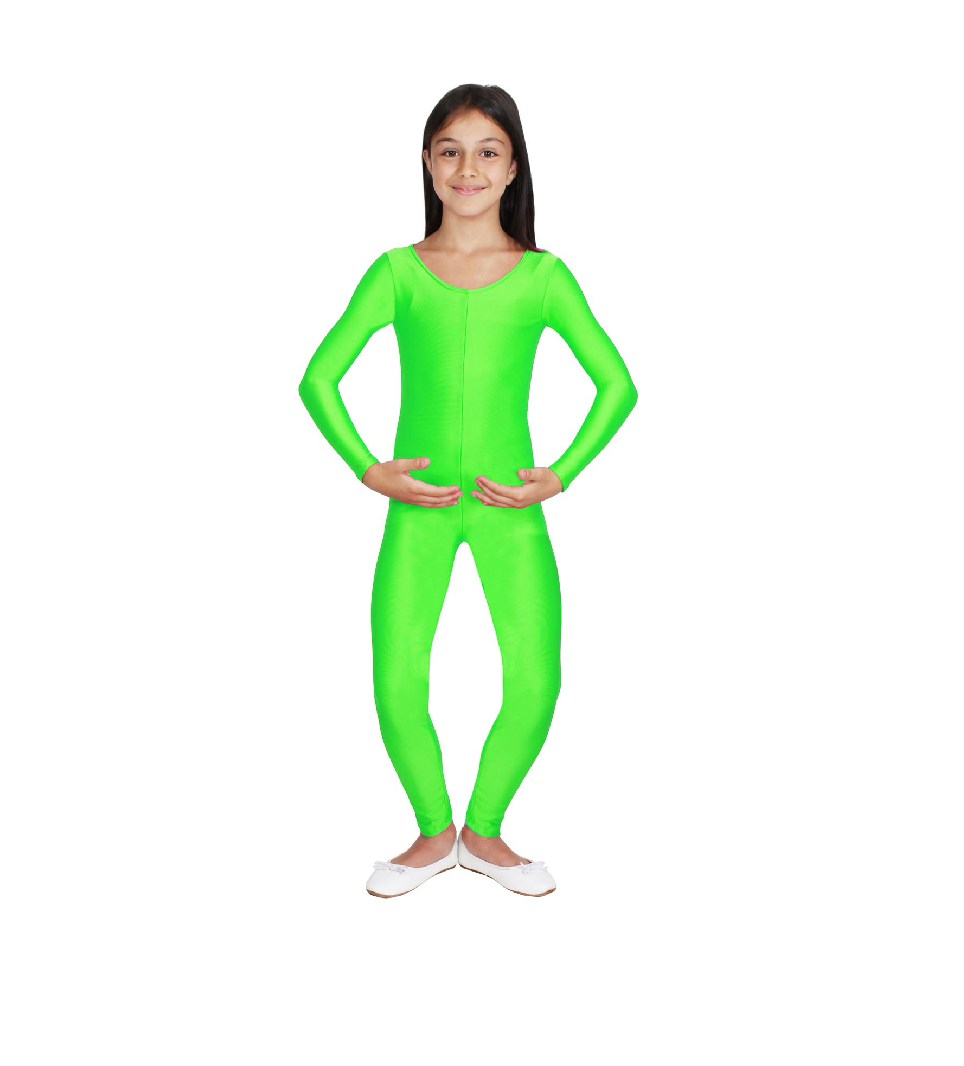 Tuta in Lycra Verde Bambina