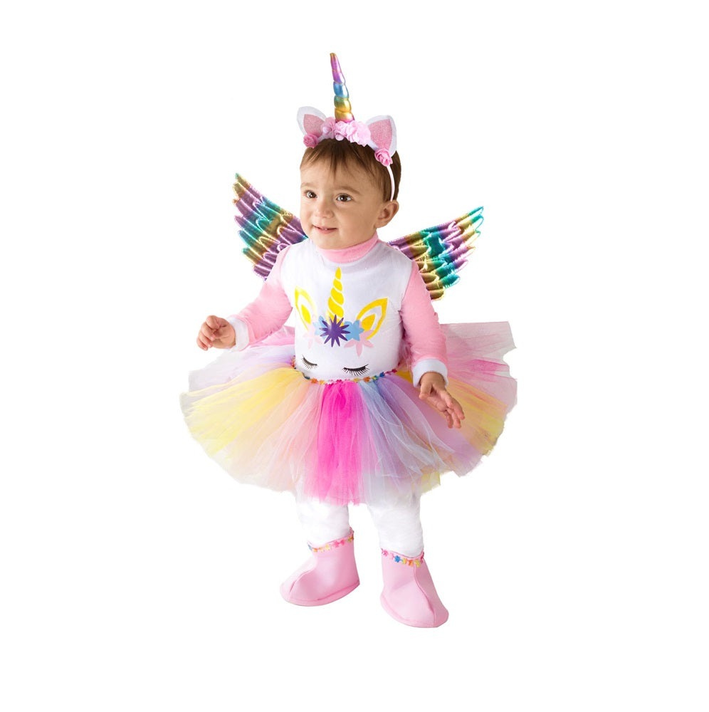 Costume Unicorno Arcobaleno Neonato Tg 13-18mesi a 25-36mesi