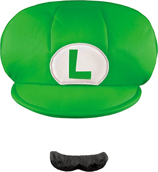 Cappello e Baffi Luigi Mario Bros