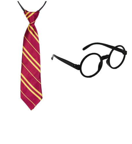 Set Harry Potter Cravatta Bacchetta Occhiali Scopa mago strega – Dodici